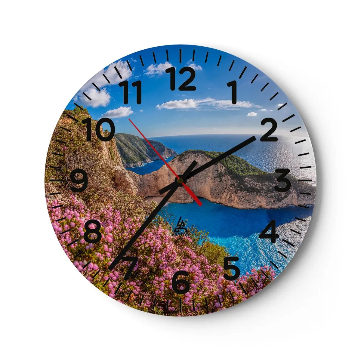 Wall clock - Clock on glass - My Big Greek Wedding - 40x40 cm