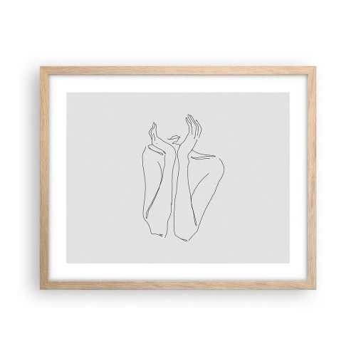 Poster in light oak frame - What Girls Are Dreaming of - 50x40 cm