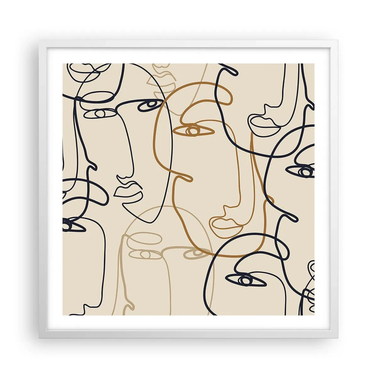 Poster in white frmae - Multiplied Portrait - 60x60 cm
