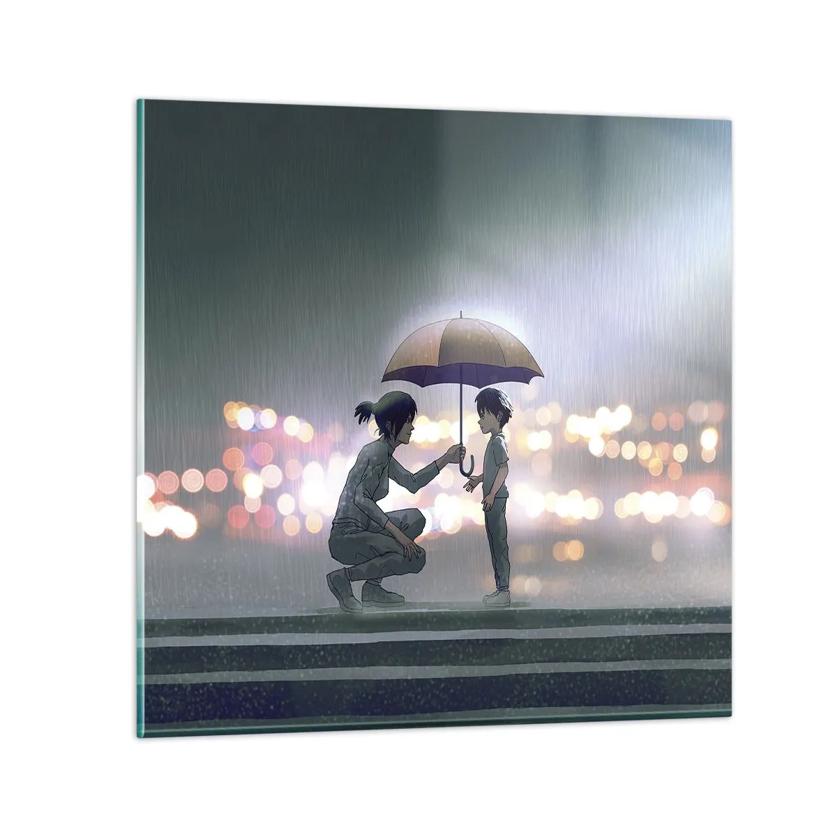 Glass picture - And Everything Is All Right - 50x50 cm