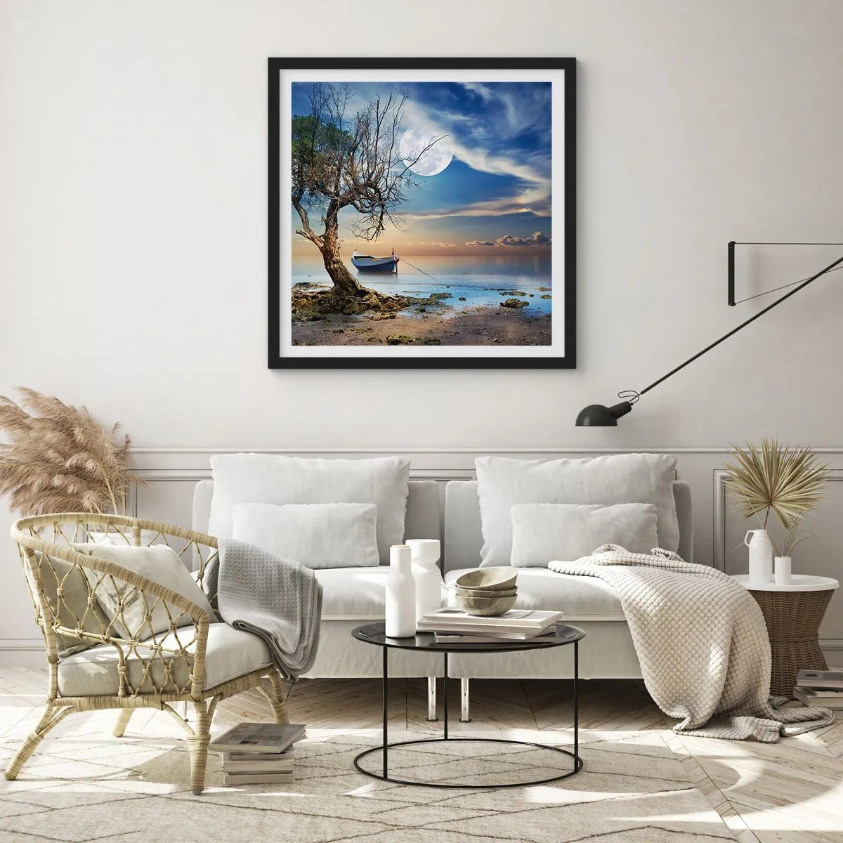 Poster in black frame - Is this the Beginning or the End? - 30x30 cm
