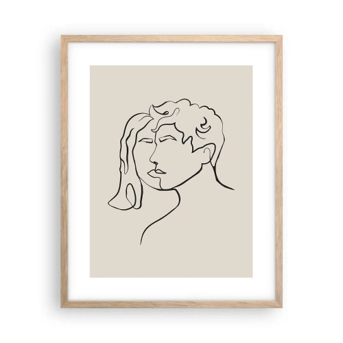 Poster in light oak frame - And It Became One - 40x50 cm