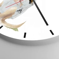 Clock face with lines