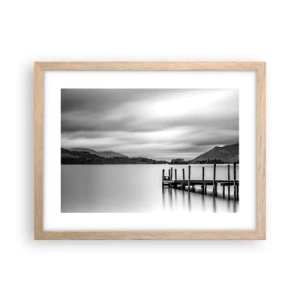 Poster in light oak frame - Tranquility and Power - 40x30 cm