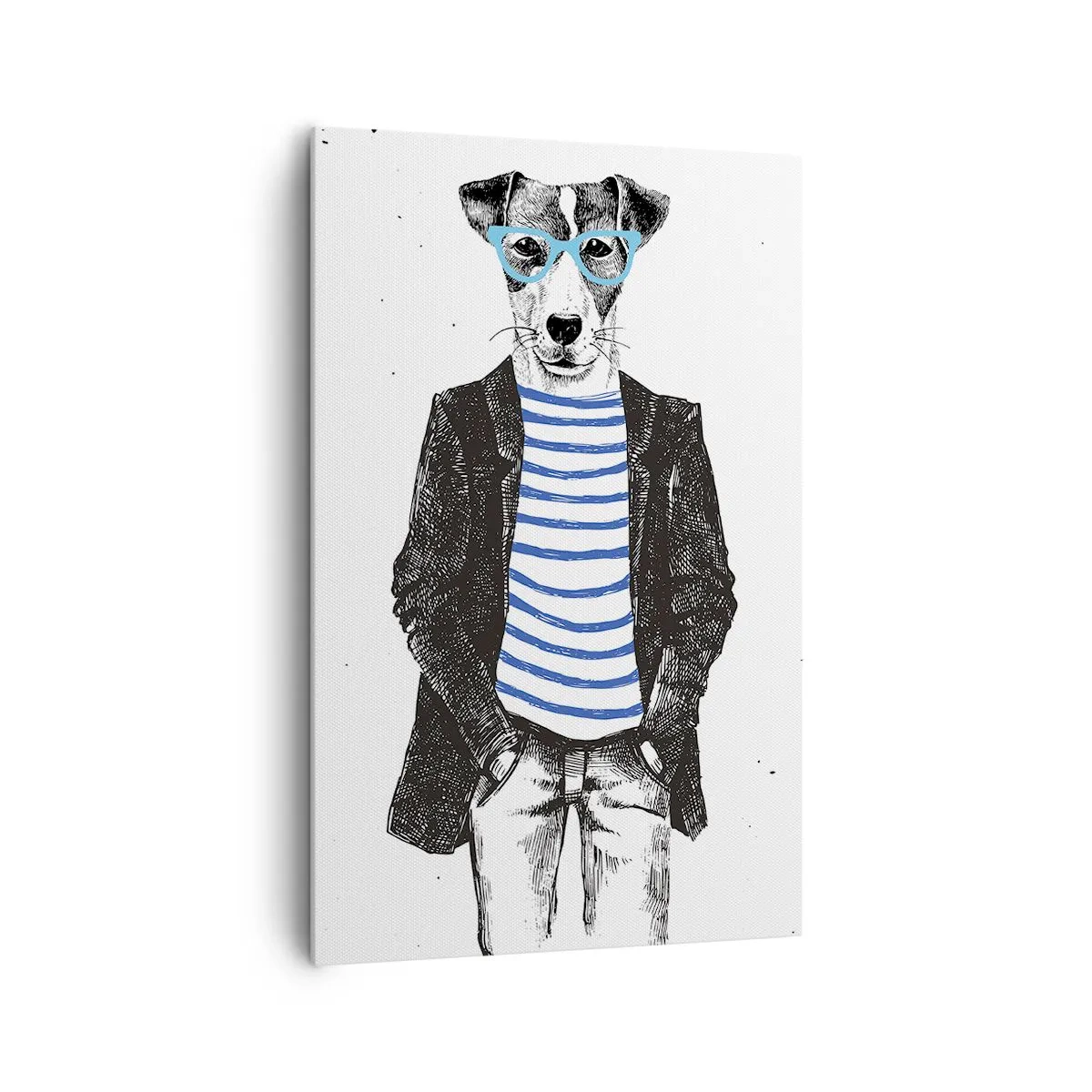 Canvas picture - Gentleman Dog - 80x120 cm