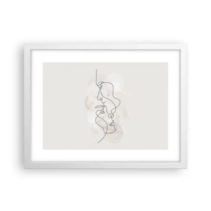 Poster in white frmae - Tangled up in an Embrace - 40x30 cm