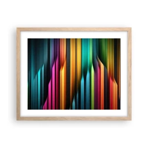 Poster in light oak frame - Light Organs - 50x40 cm