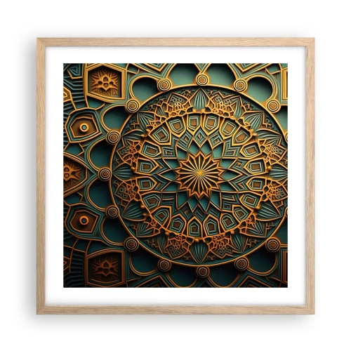 Poster in light oak frame - In Arabic Style - 50x50 cm