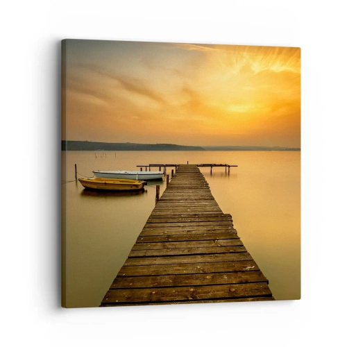 Canvas picture - I Will Open up Golden Sky before You - 30x30 cm