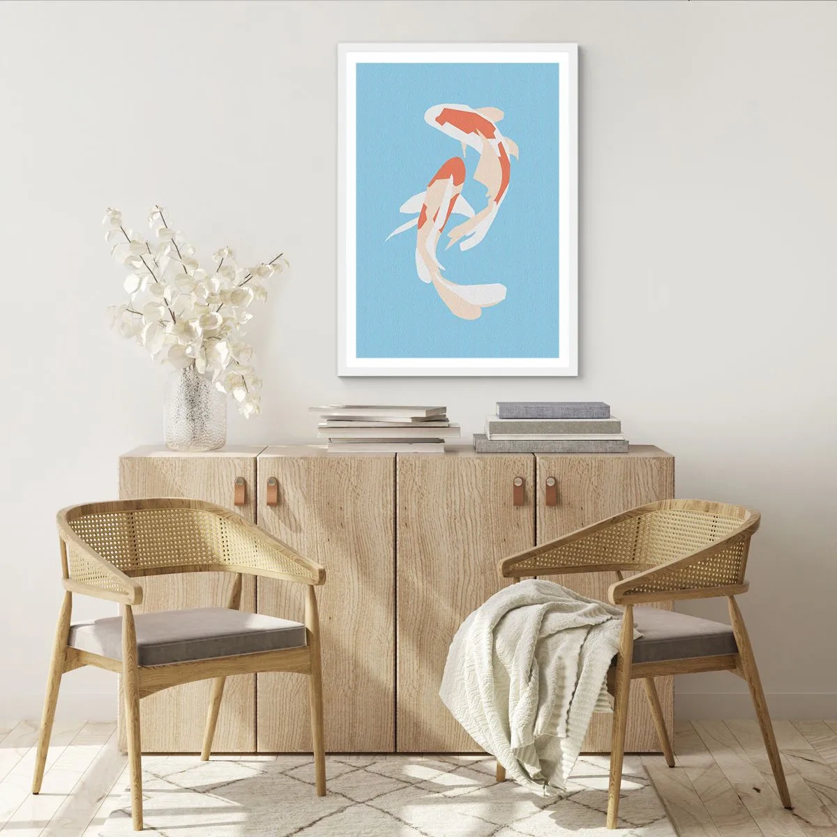 Poster in white frmae - Spontaneous Synchronised Swim - 70x100 cm