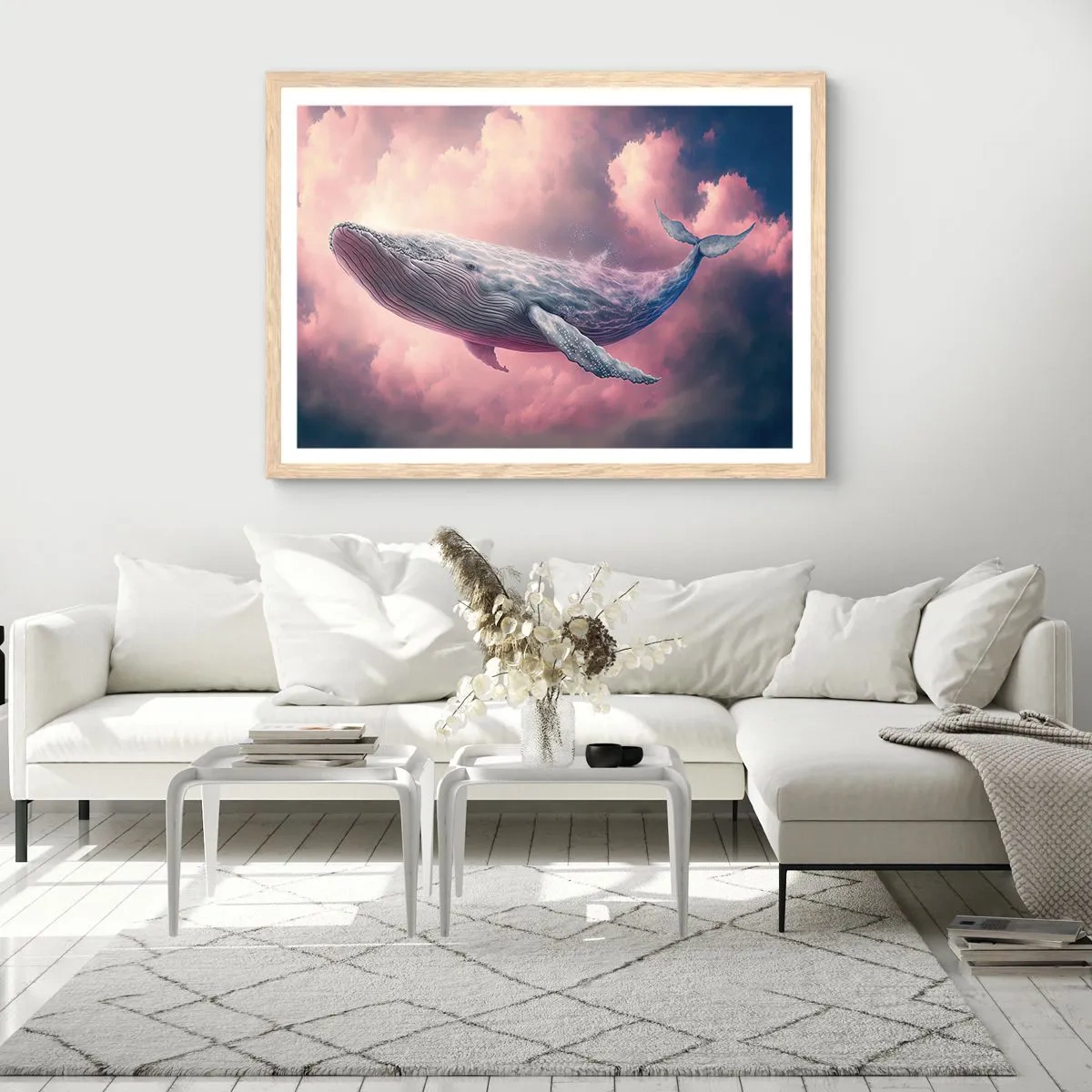 Poster in light oak frame - Rub Your Eyes - 50x40 cm