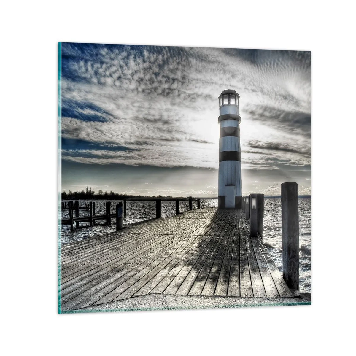 Glass picture - Sailors, I am Waiting for You - 30x30 cm