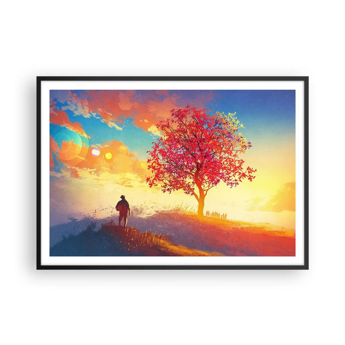 Poster in black frame - Pilgrim at Its Goal - 100x70 cm