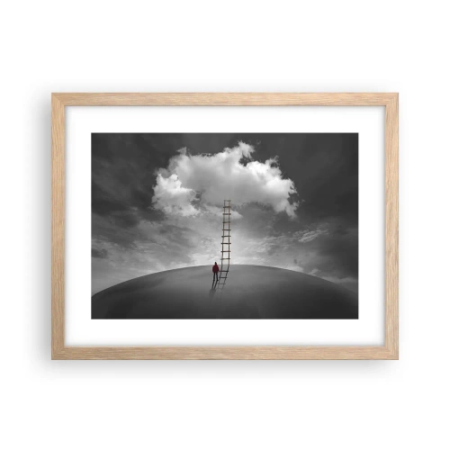 Poster in light oak frame - Everything Is Poissible - 40x30 cm