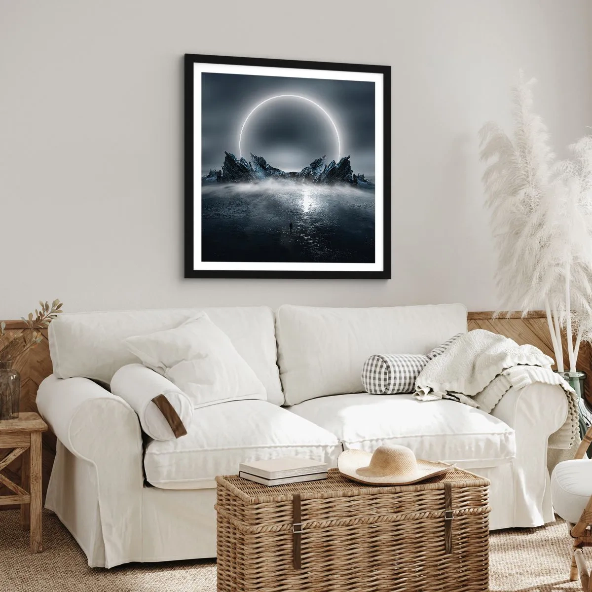 Poster in black frame - The End of a Story - 40x40 cm