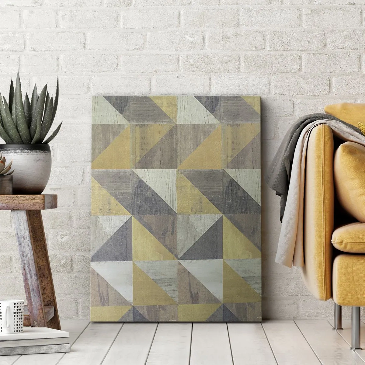 Canvas picture - The Art. of Triangles - 55x100 cm