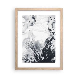 Poster in light oak frame - Earth's Interior - 30x40 cm