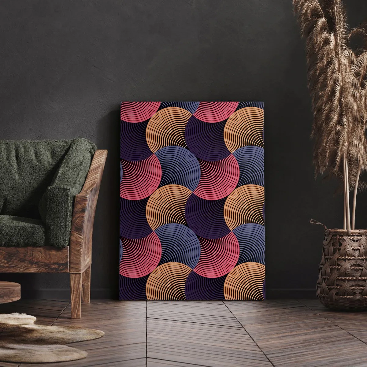 Canvas picture - In a Circular Rhythm - 50x70 cm