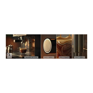 Photo Wallpaper Sample Premium Sand - Sensual Mixture - Coffee, Coffee machine, Gastronomy - 100x30 cm