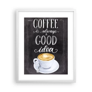 Poster in white frmae - Of Course! - 40x50 cm