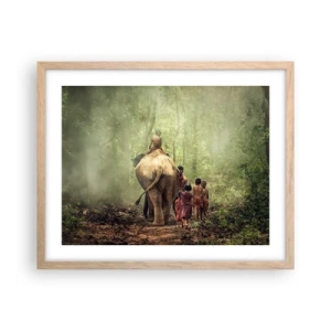 Poster in light oak frame - New Jungle Book - 50x40 cm