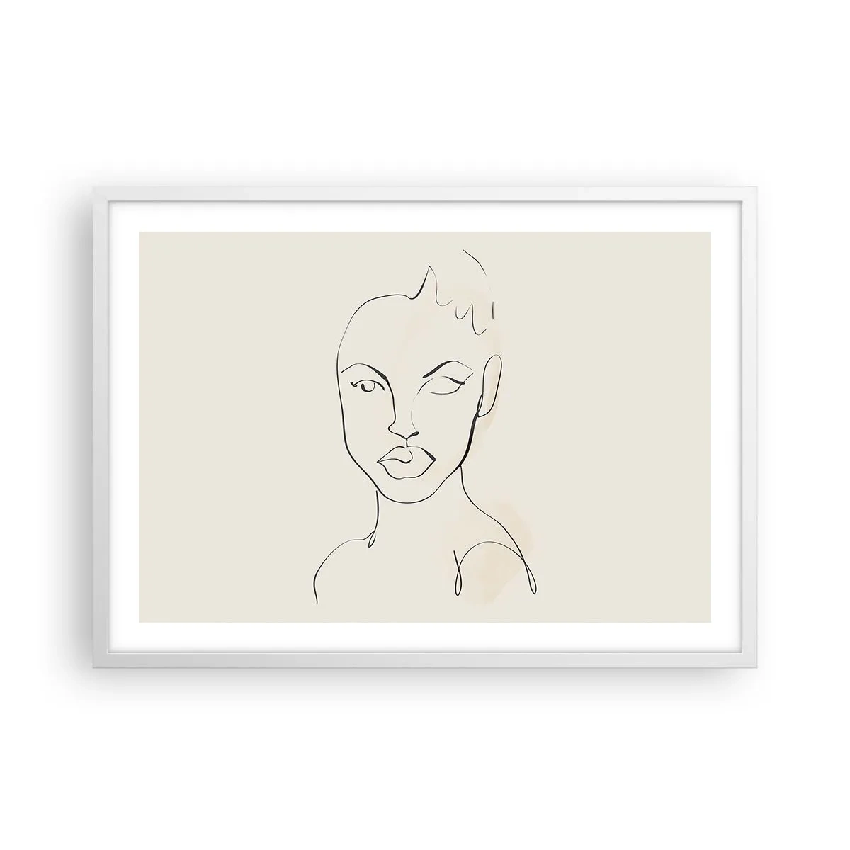 Poster in white frmae - Outline of Sensuality - 70x50 cm