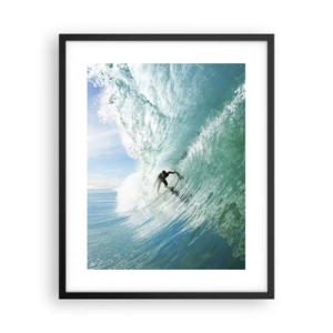 Poster in black frame - Riding the Wave - 40x50 cm