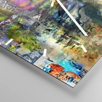 Clock face with lines