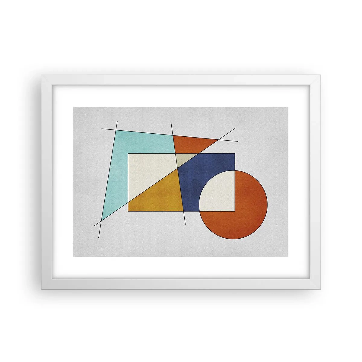 Poster in white frmae - Abstract: Modernist Fun - 40x30 cm