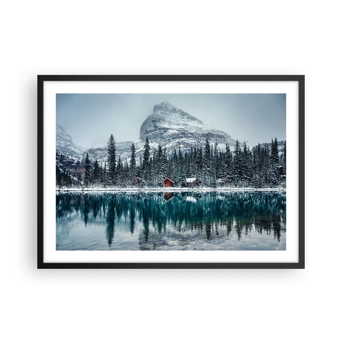 Poster in black frame - Canadian Retreat - 70x50 cm