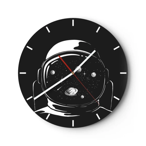 Wall clock - Clock on glass - Quite a View - 40x40 cm