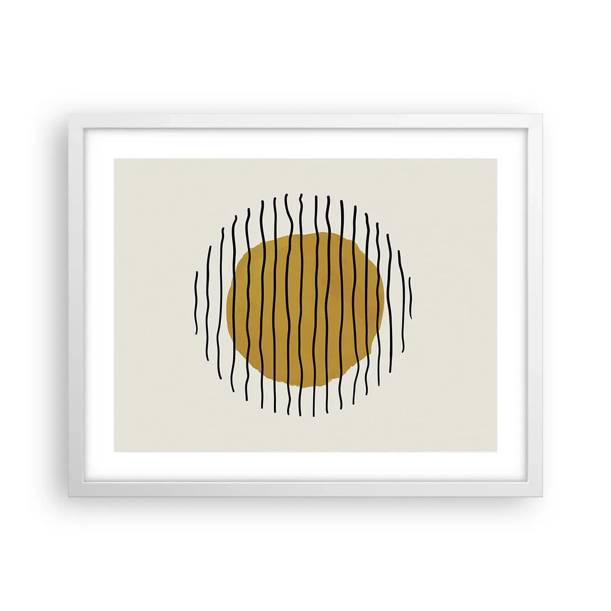 Poster in white frmae - Abstract Shivering from Heat - 50x40 cm