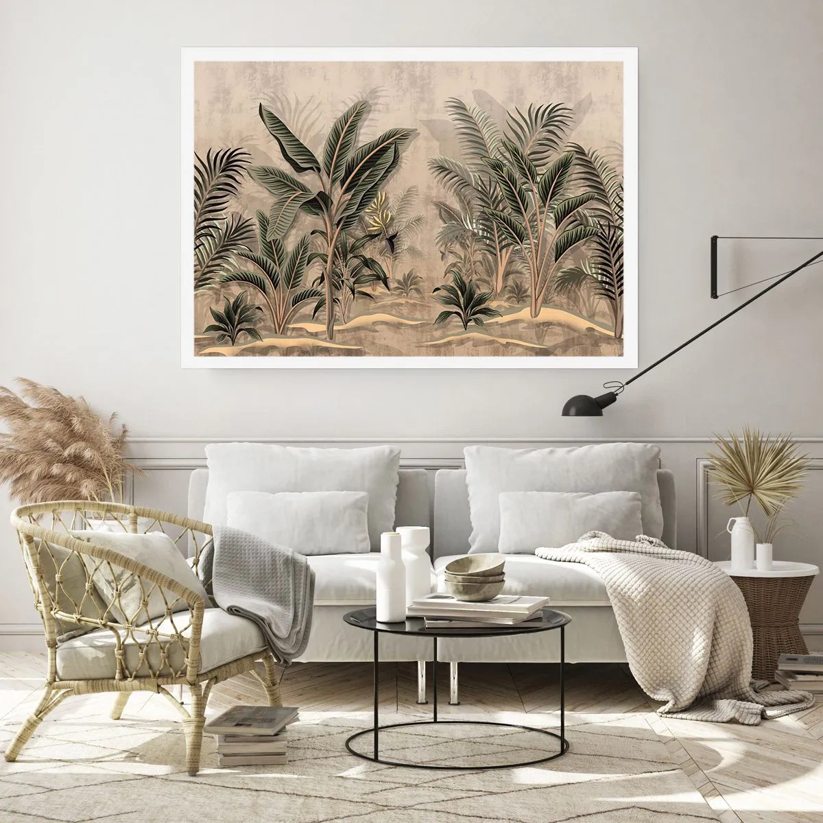 Poster - Engraving in Colonial Style - 91x61 cm