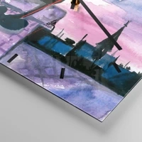 Clock face with lines