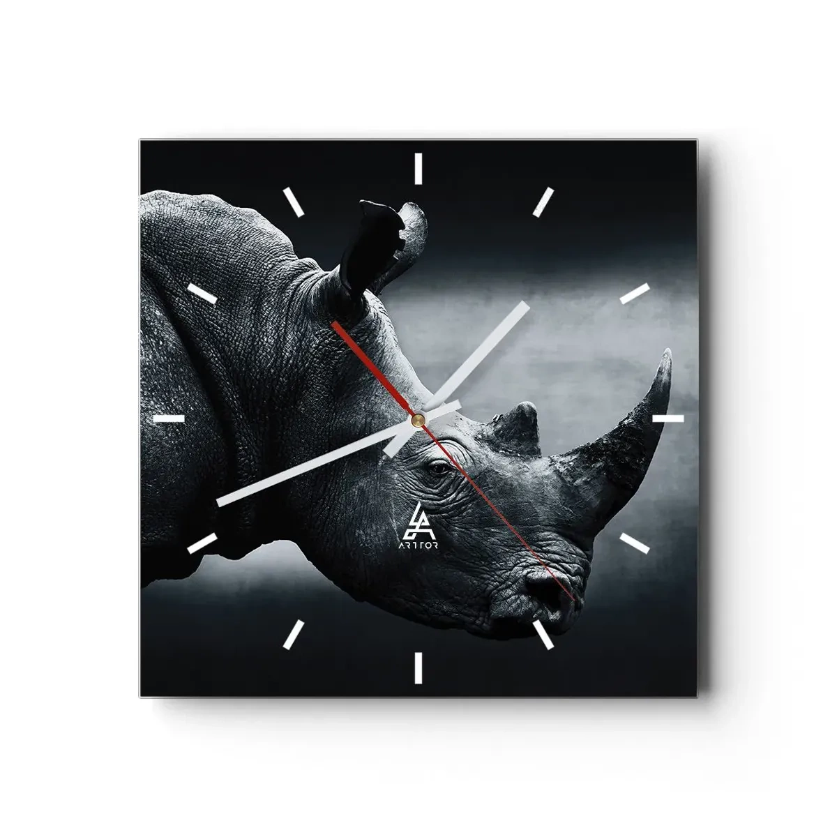 Wall clock - Clock on glass - Right Profile - 30x30 cm