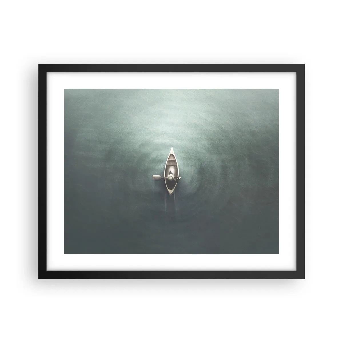 Poster in black frame - Through Moon Lake - 50x40 cm