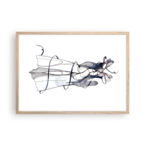 Poster in light oak frame - Study of Touch - 70x50 cm