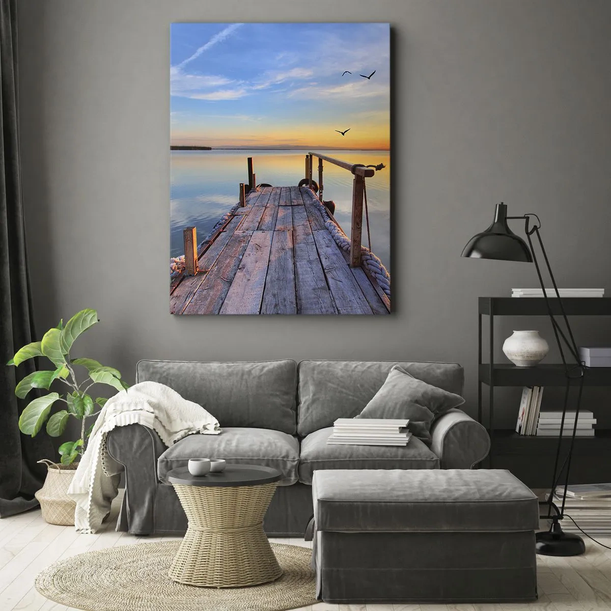 Canvas picture - Walk towards the Sun - 70x100 cm
