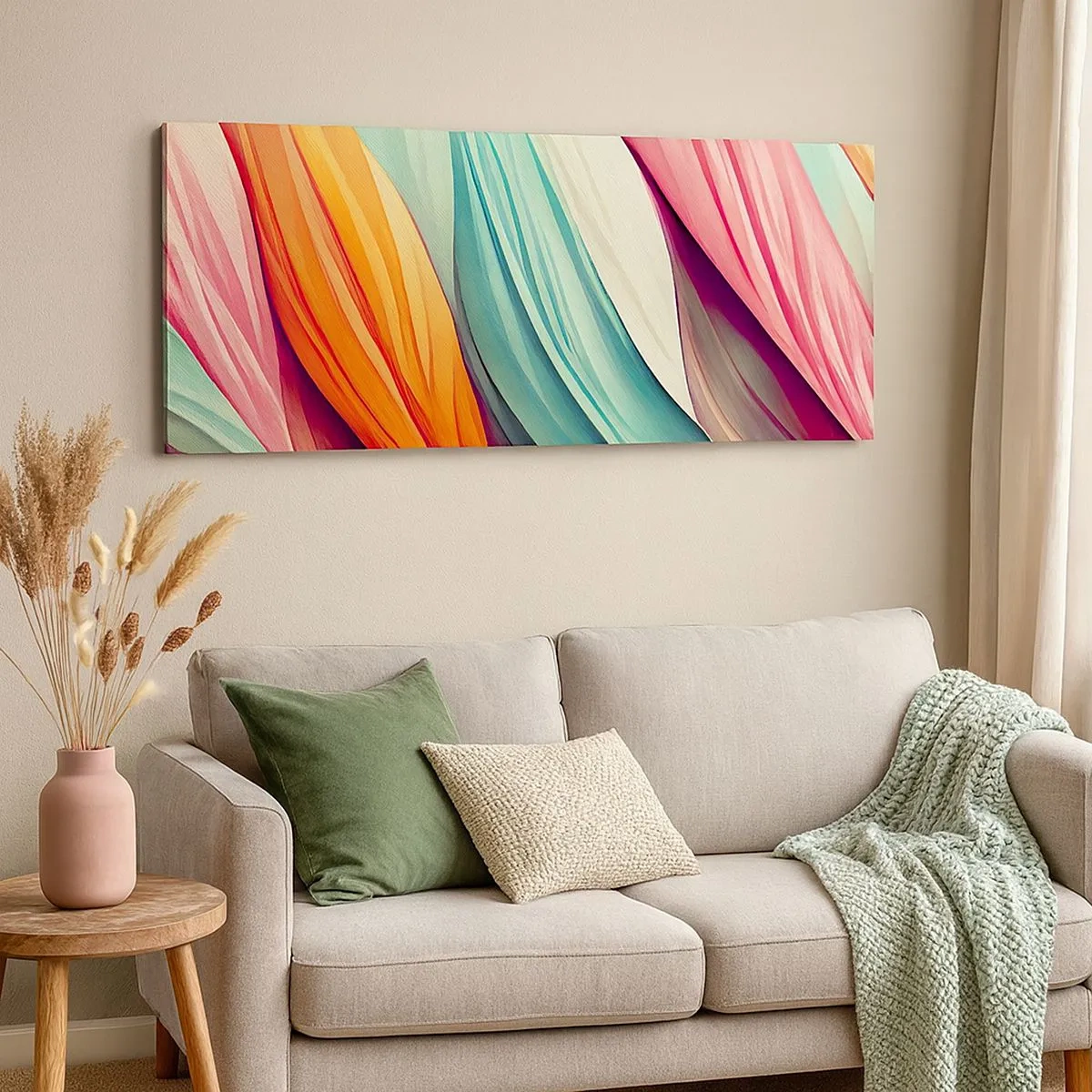 Canvas picture - Rainbow Knot - 100x40 cm