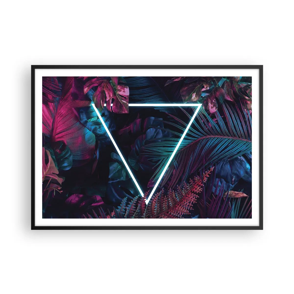 Poster in black frame - Disco Style Garden - 100x70 cm