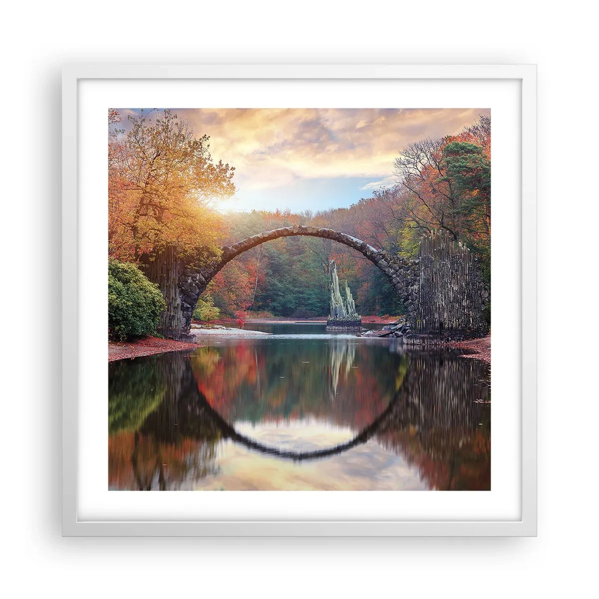 Poster in white frmae - On the Other Side of a Mirror - 50x50 cm