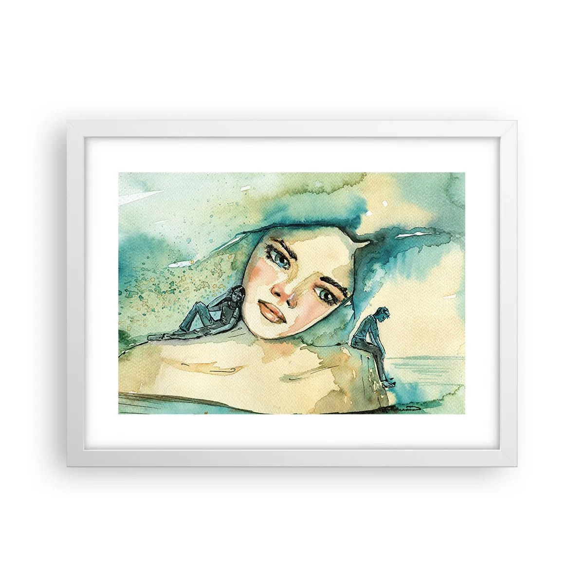 Poster in white frmae - Am I Blue? - 40x30 cm