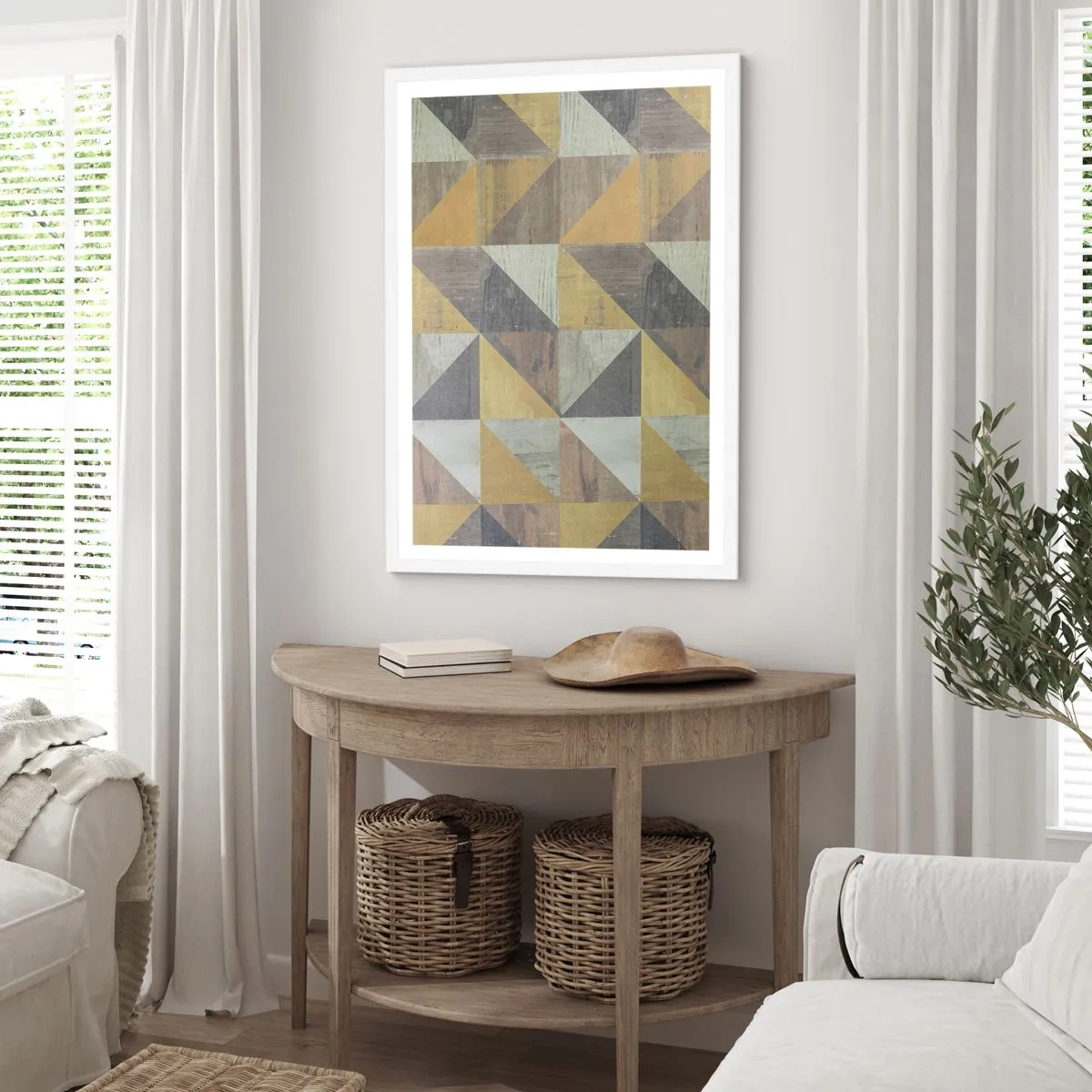 Poster in white frmae - The Art. of Triangles - 40x50 cm