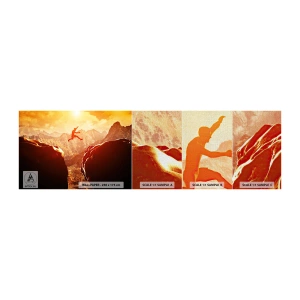 Photo Wallpaper Sample Premium Canvas - Crossing Borders - Sport, Climbing, Landscape - 100x30 cm