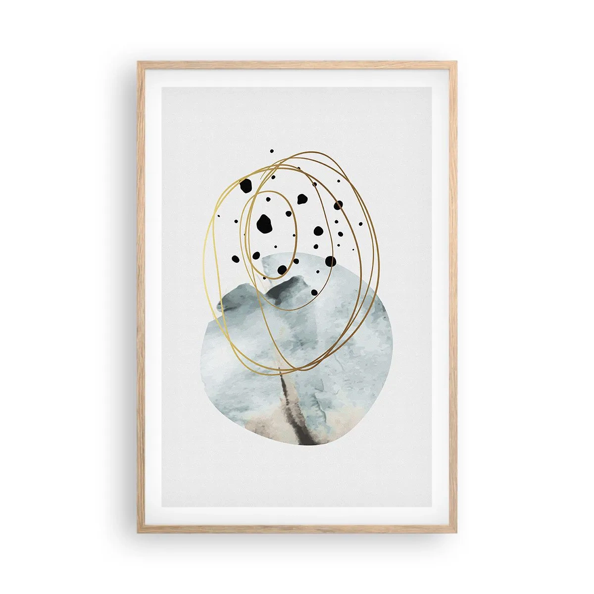 Poster in light oak frame - In the Embrace of Space - 61x91 cm