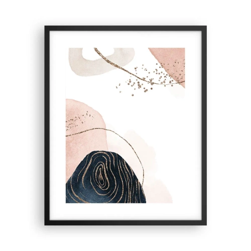 Poster in black frame - Everything Flows - 40x50 cm