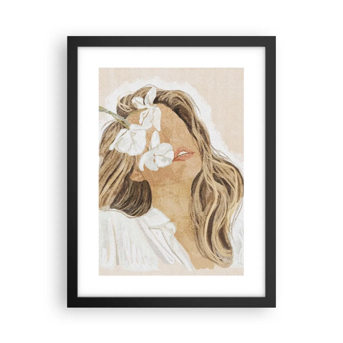 Poster in black frame - In Elation Among Flowers  - 30x40 cm