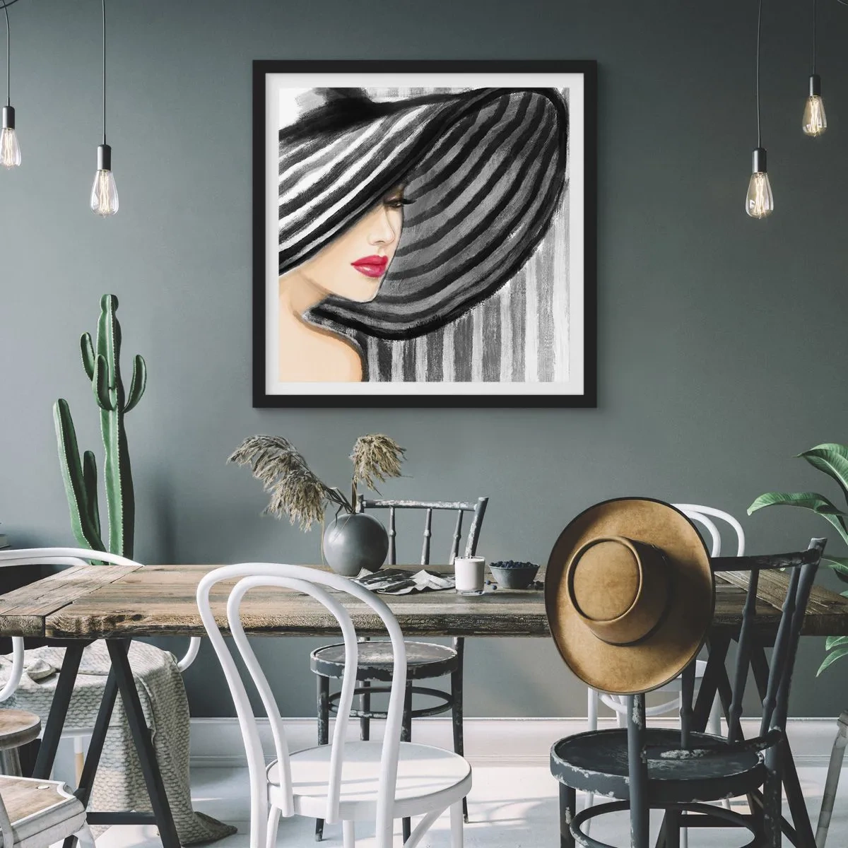 Poster in black frame - Where Can I Find You? - 40x40 cm