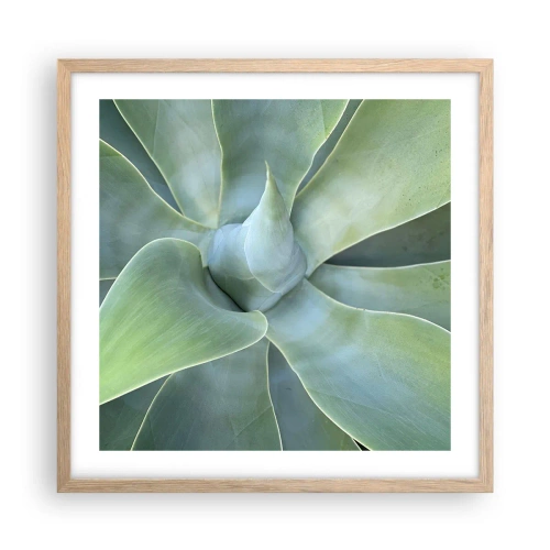 Poster in light oak frame - Birth of Green - 50x50 cm