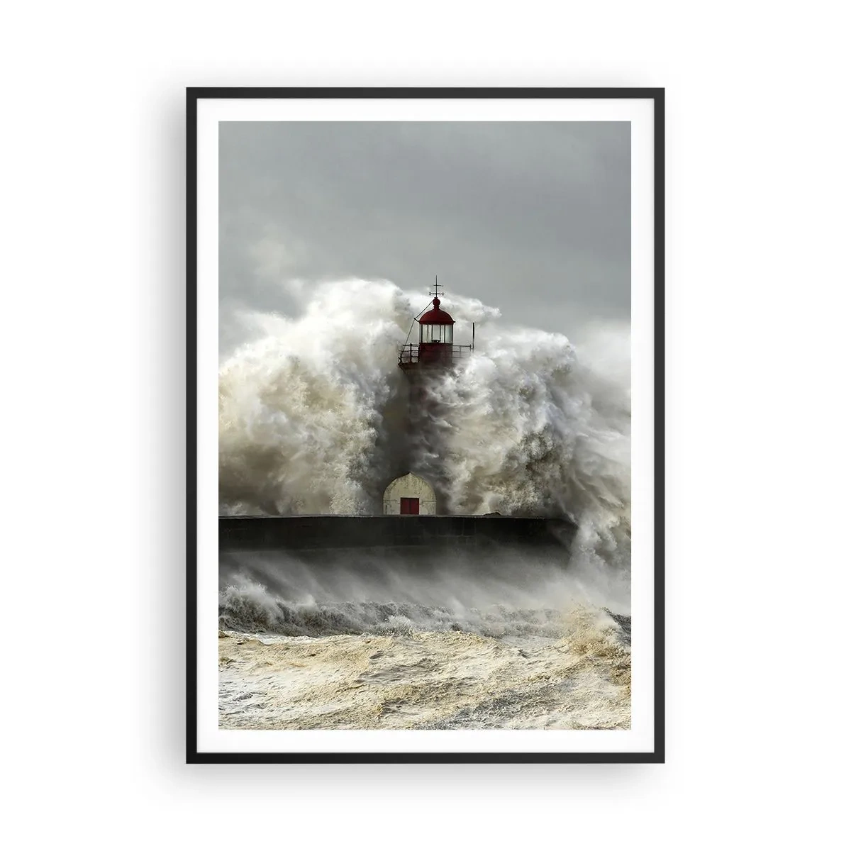 Poster in black frame - Rage of the Ocean - 70x100 cm